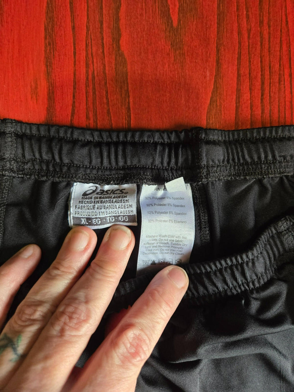 ASICS Cabrillo Track Pants XL Black Zip Ankle Relaxed Fit Athletic Joggers