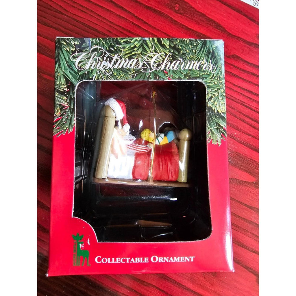 Christmas Charmers Collectable Ornament - Santa in Bed