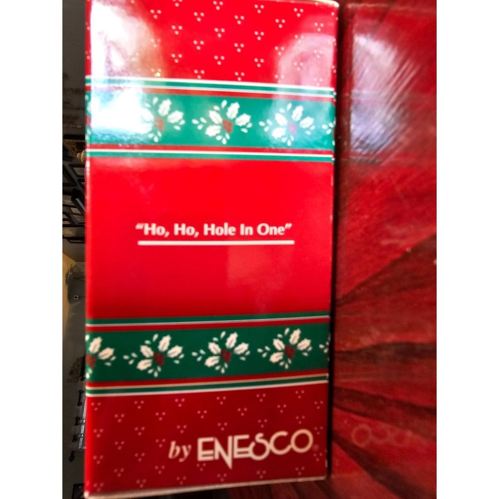 1995 Enesco Ho Ho Hole In One Golfing Santa Ornament Treasury Collection