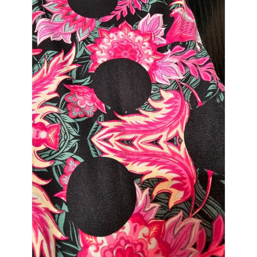 LuLaRoe Disney Minnie Mouse Leggings Tall Curvy Black Pink Floral