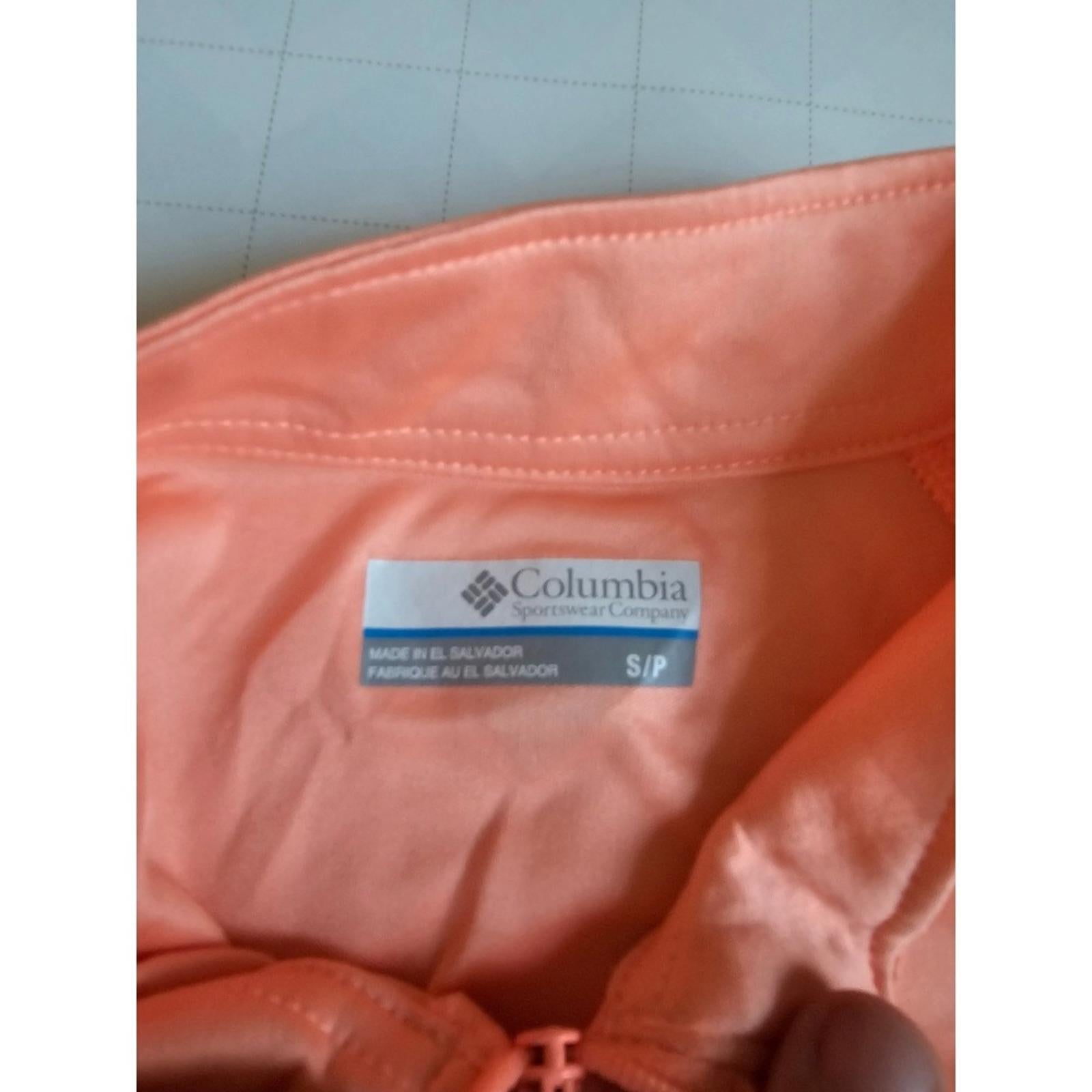 Columbia PFG I Shade Peach Half Zip Fishing Shirt Women's S