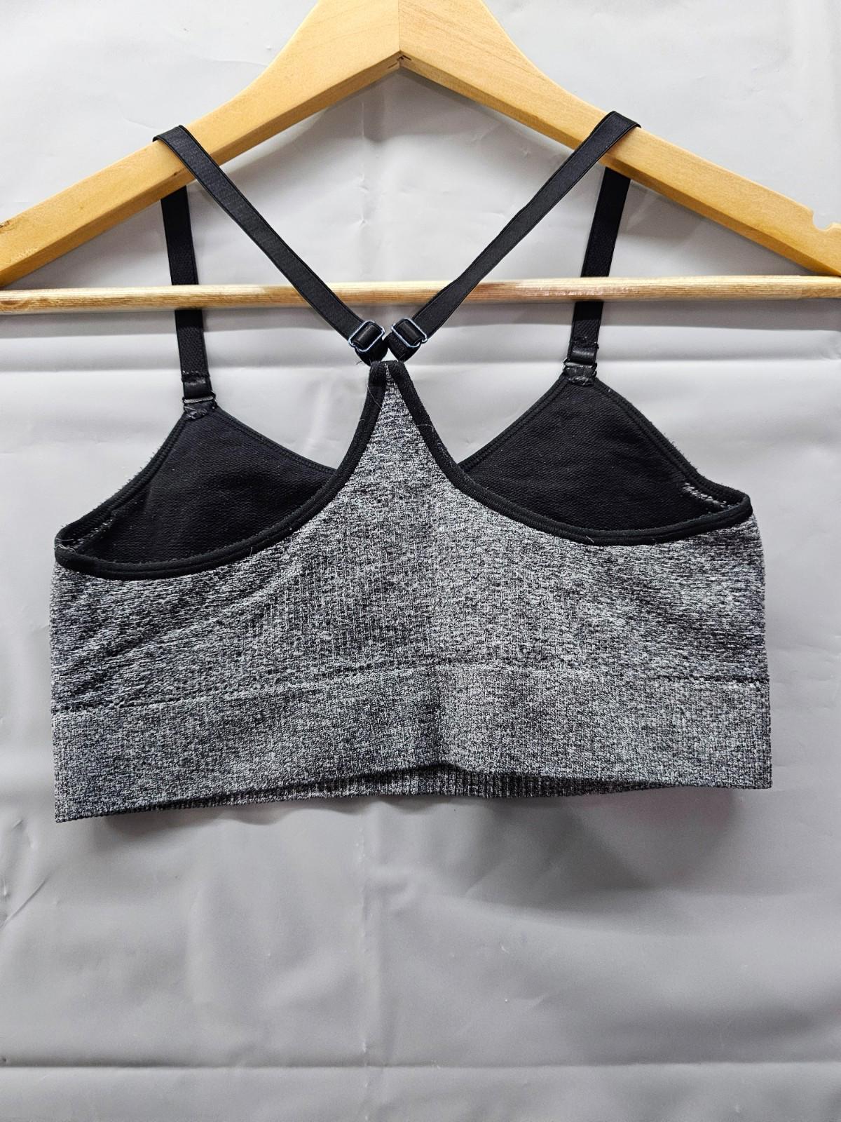 C9 Champion Women’s Gray Seamless Sports Bra Racerback, Size Medium