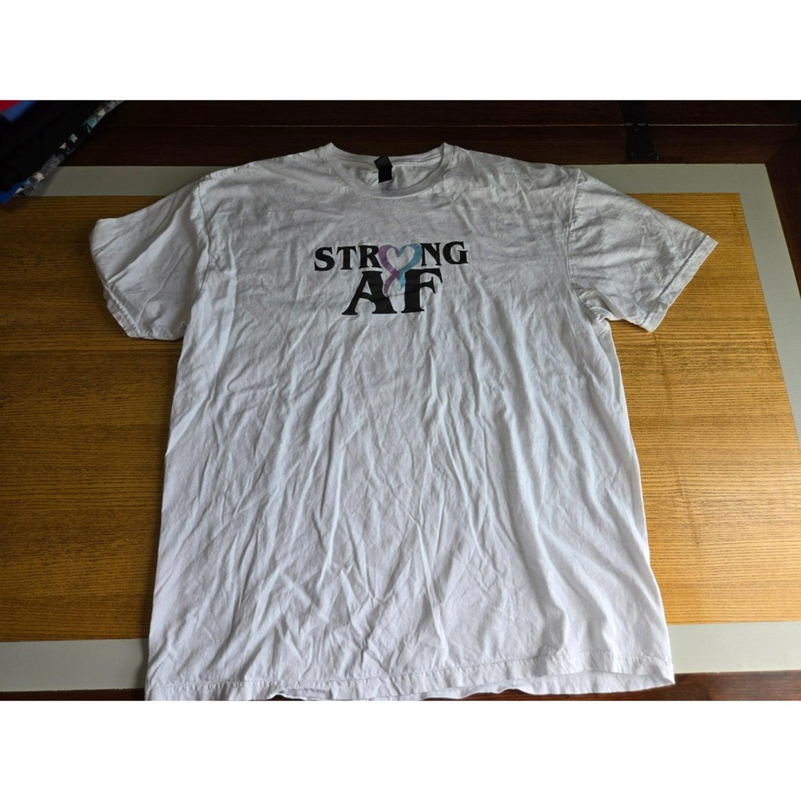 STRONG AF Graphic Tee XL Used Black T Shirt Casual Fitness