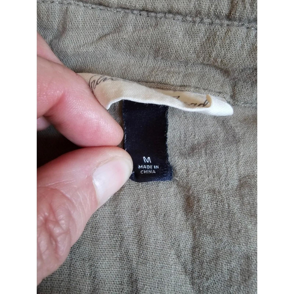 Universal Thread Olive Green Button Front Blouse Women's M