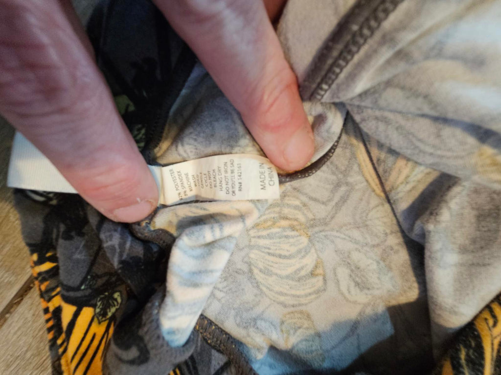 Lularoe TC2 Leggings Halloween Pumpkins Spiders Gray Orange Green