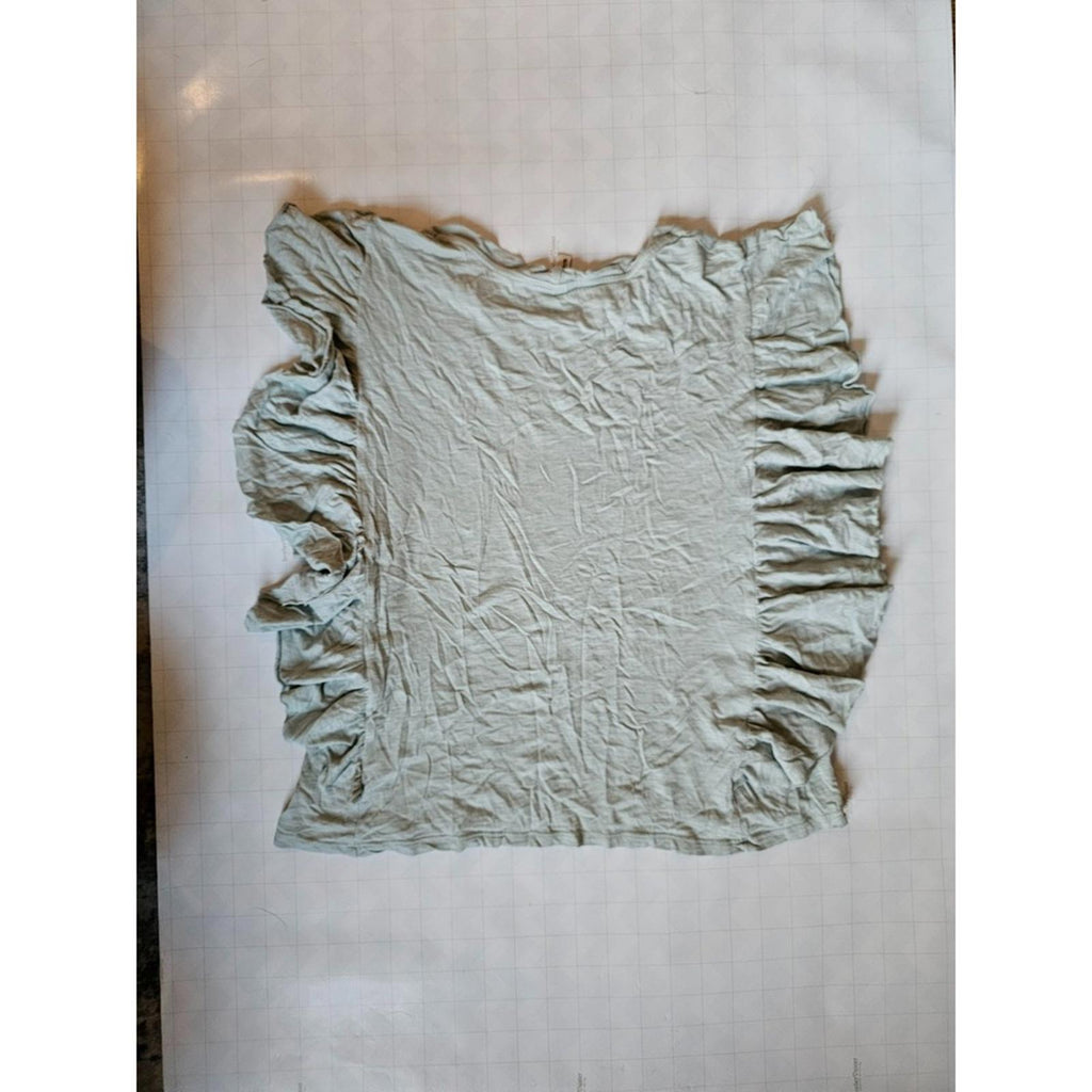 Elan Mint Green Ruffle Sleeve Top Women's Small