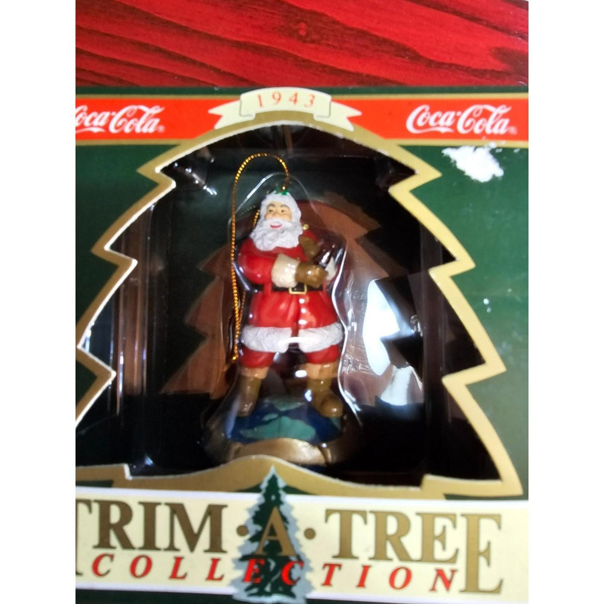 1995 Coca Cola Trim A Tree Ornament Travel Refreshed 1943 Santa Claus