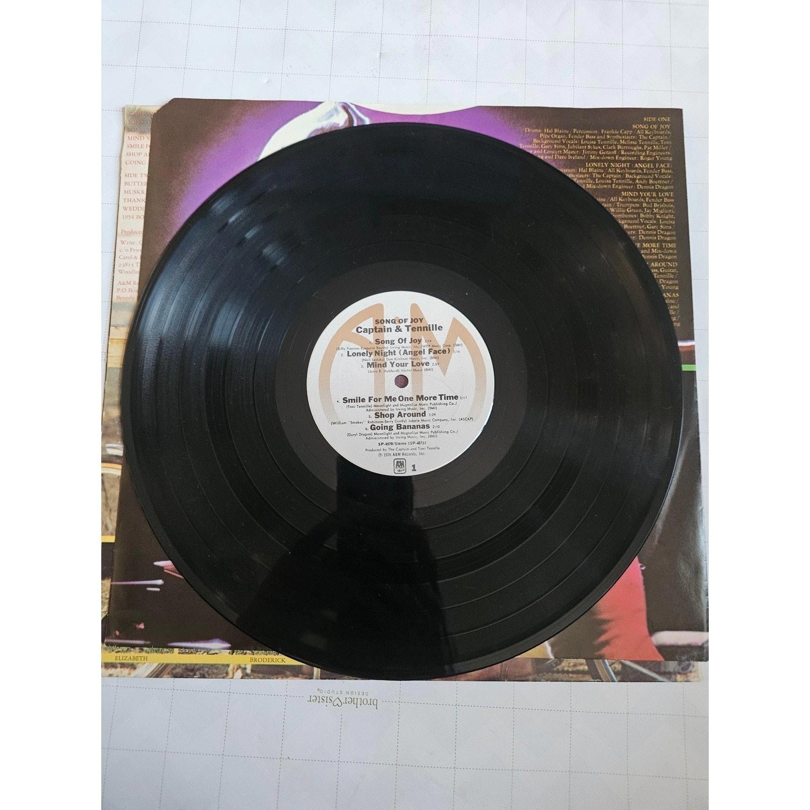 Captain & Tennille Song of Joy Vinyl Record LP 1976 A&M Records Vintage Music - good-g-