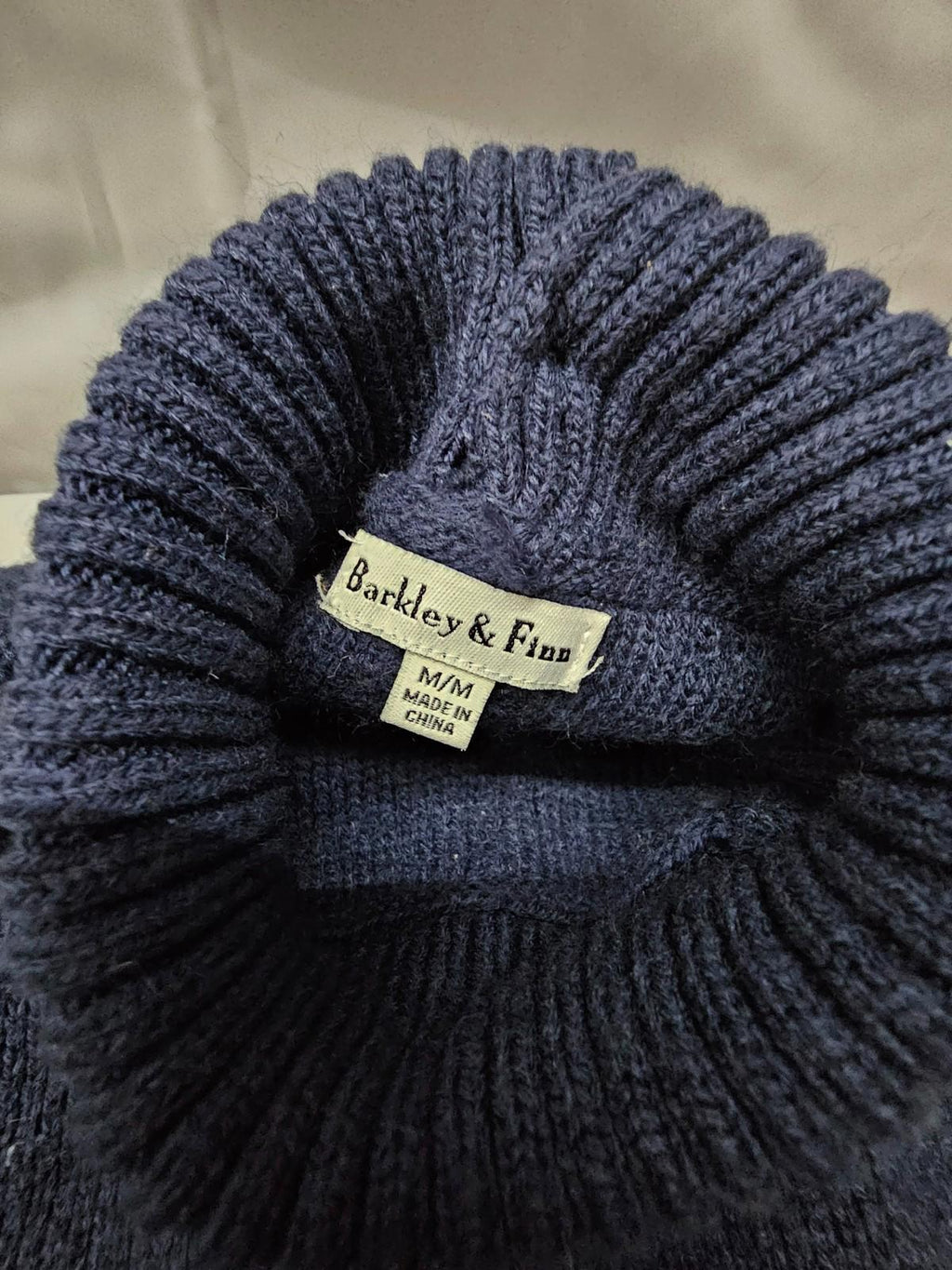 Barkley & Finn Dog Sweater Size Medium Navy Blue Reindeer Christmas Knit