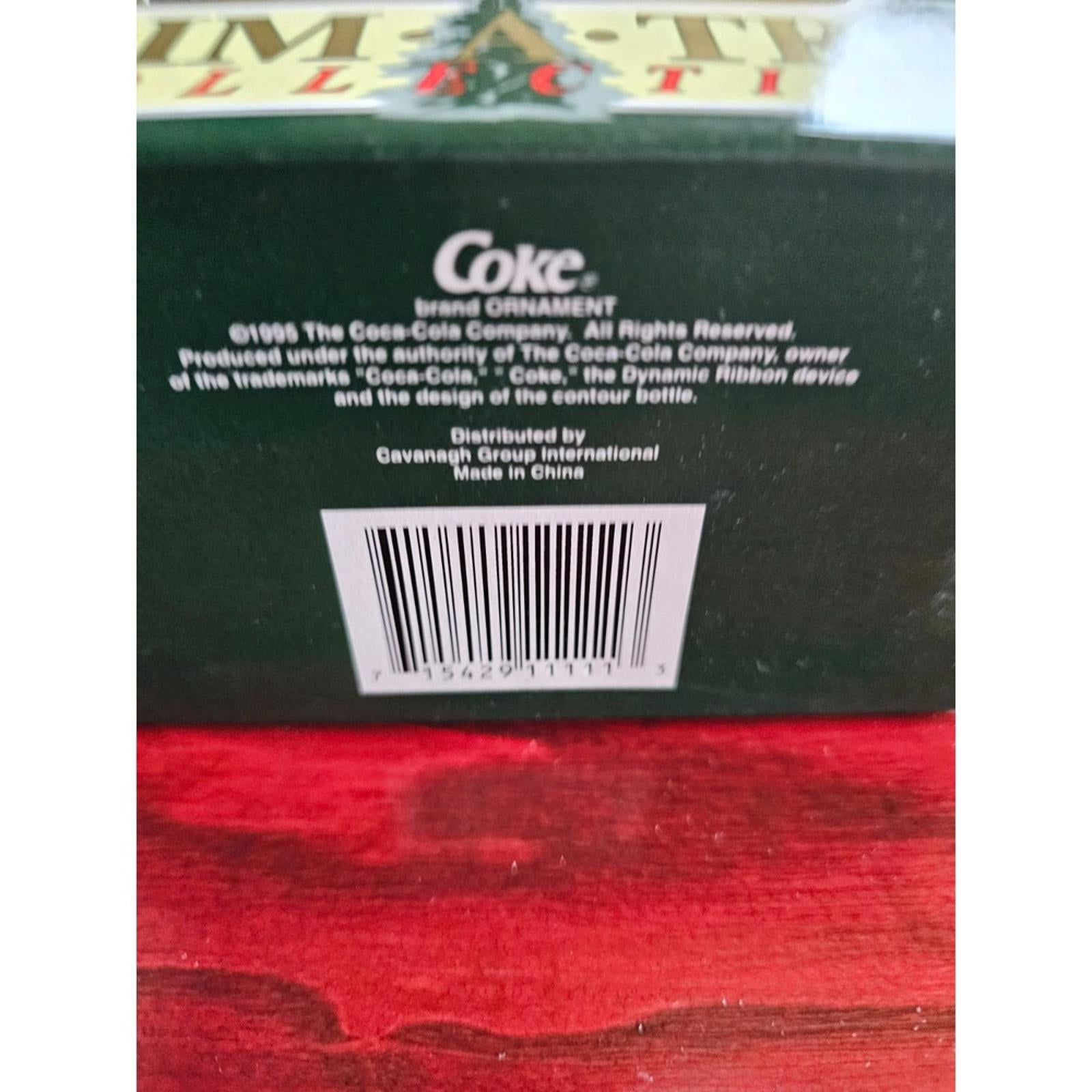 Coca Cola Trim A Tree Ornament 1963 Santa by Fireplace Vintage EUC