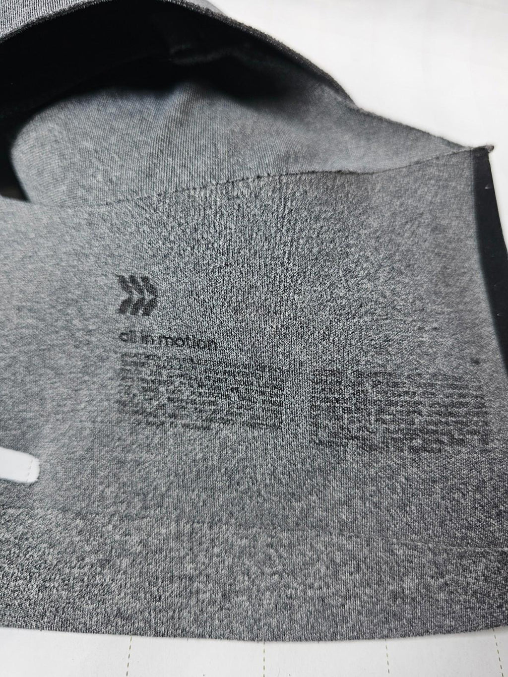 All In Motion Sports Bra S Gray Racerback Stretch Activewear