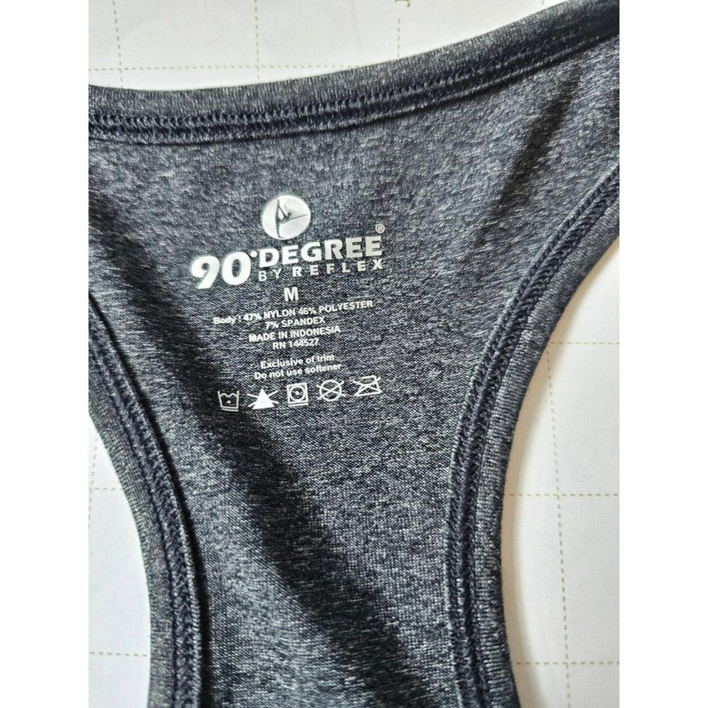 90 Degree by Reflex Heather Charcoal Racerback Tank Top M NWT