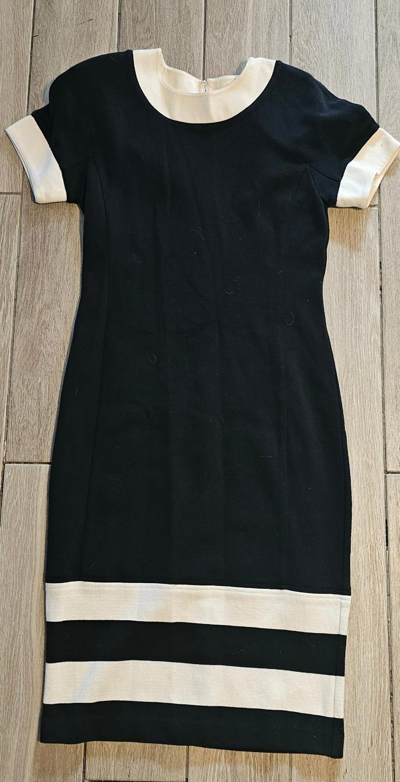 Adrienne Vittadini Classic Black & White Dress - Size 12