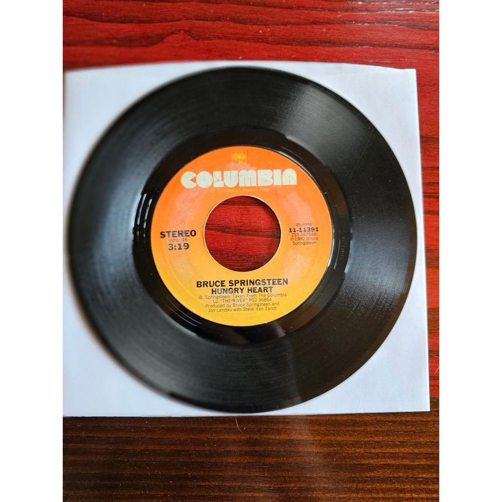 Bruce Springsteen Hungry Heart Held Up Without A Gun 45 RPM Record