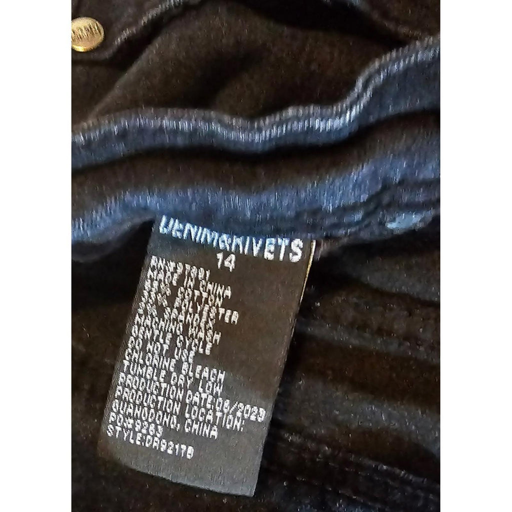 Denim and Rivets Black Moto Cargo Jeans Youth 14 Skinny Streetwear