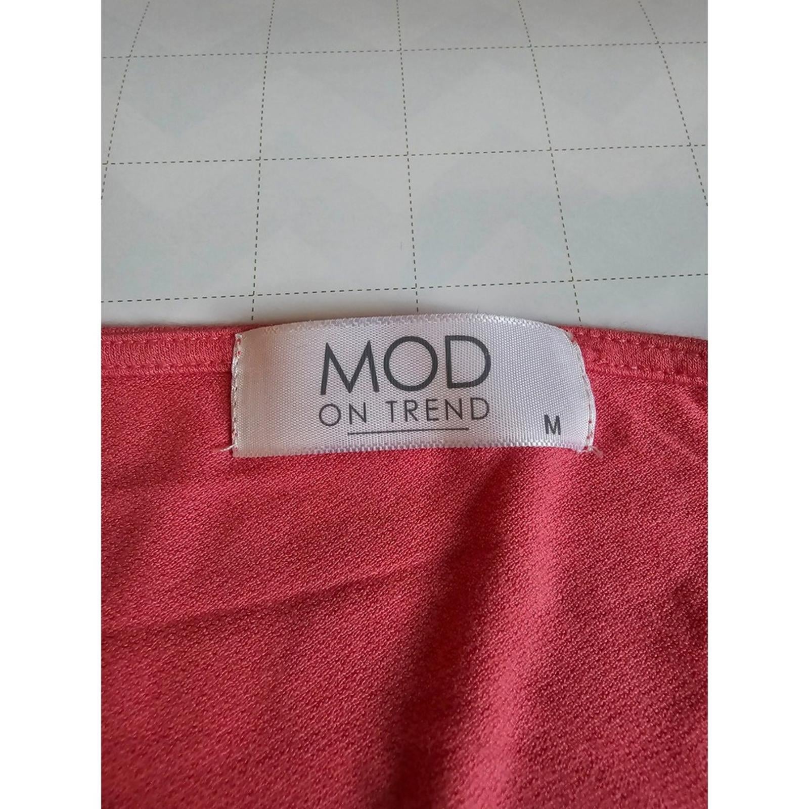 Mod On Trend Pink Wrap Front Dolman Top Women's M High Low Hem