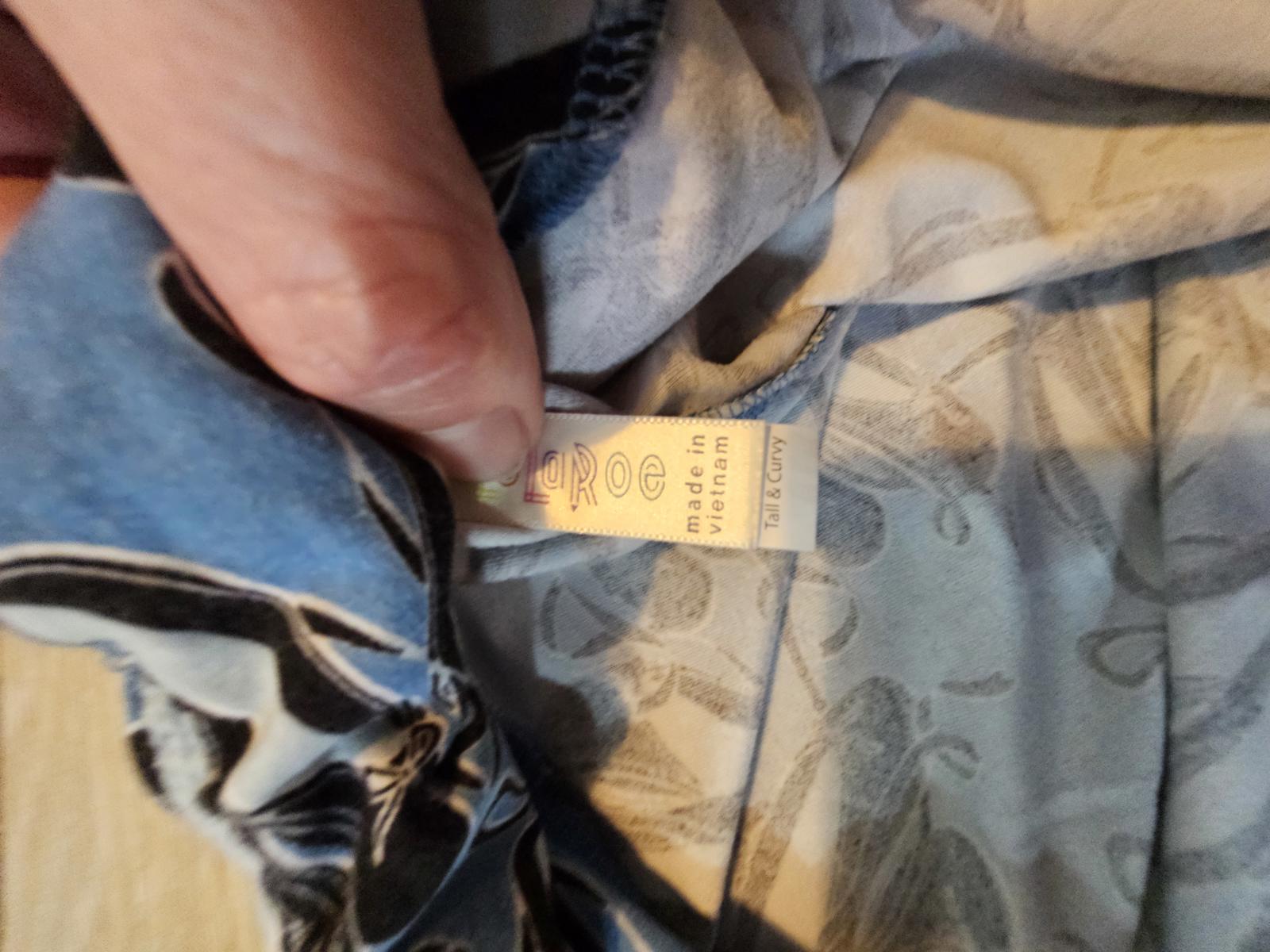 Lularoe TC Leggings Blue Black Ballet Flats Shoes Tall & Curvy Buttery Soft