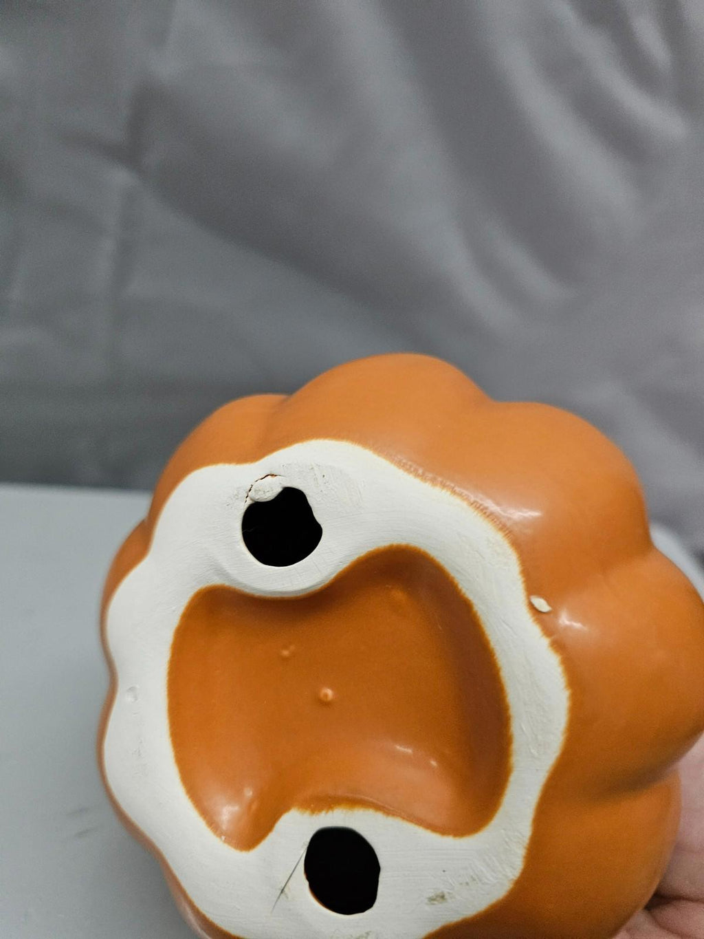 Ceramic Pumpkin Decor Orange Matte Fall Harvest Table Accent