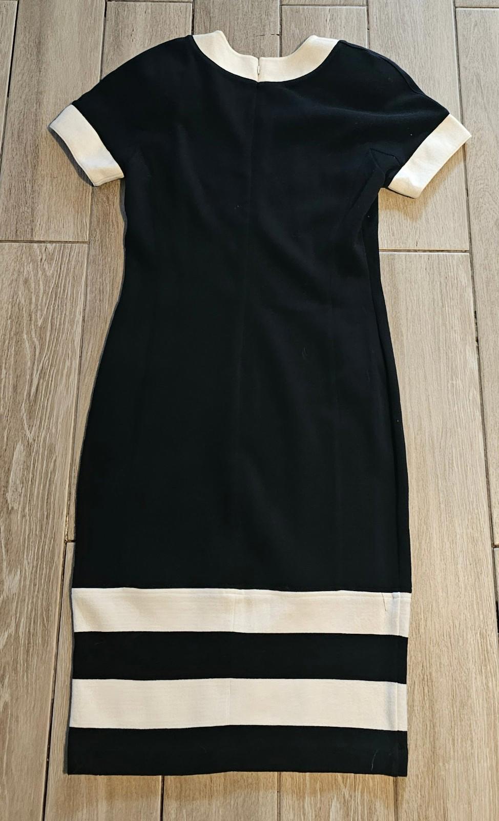 Adrienne Vittadini Classic Black & White Dress - Size 12