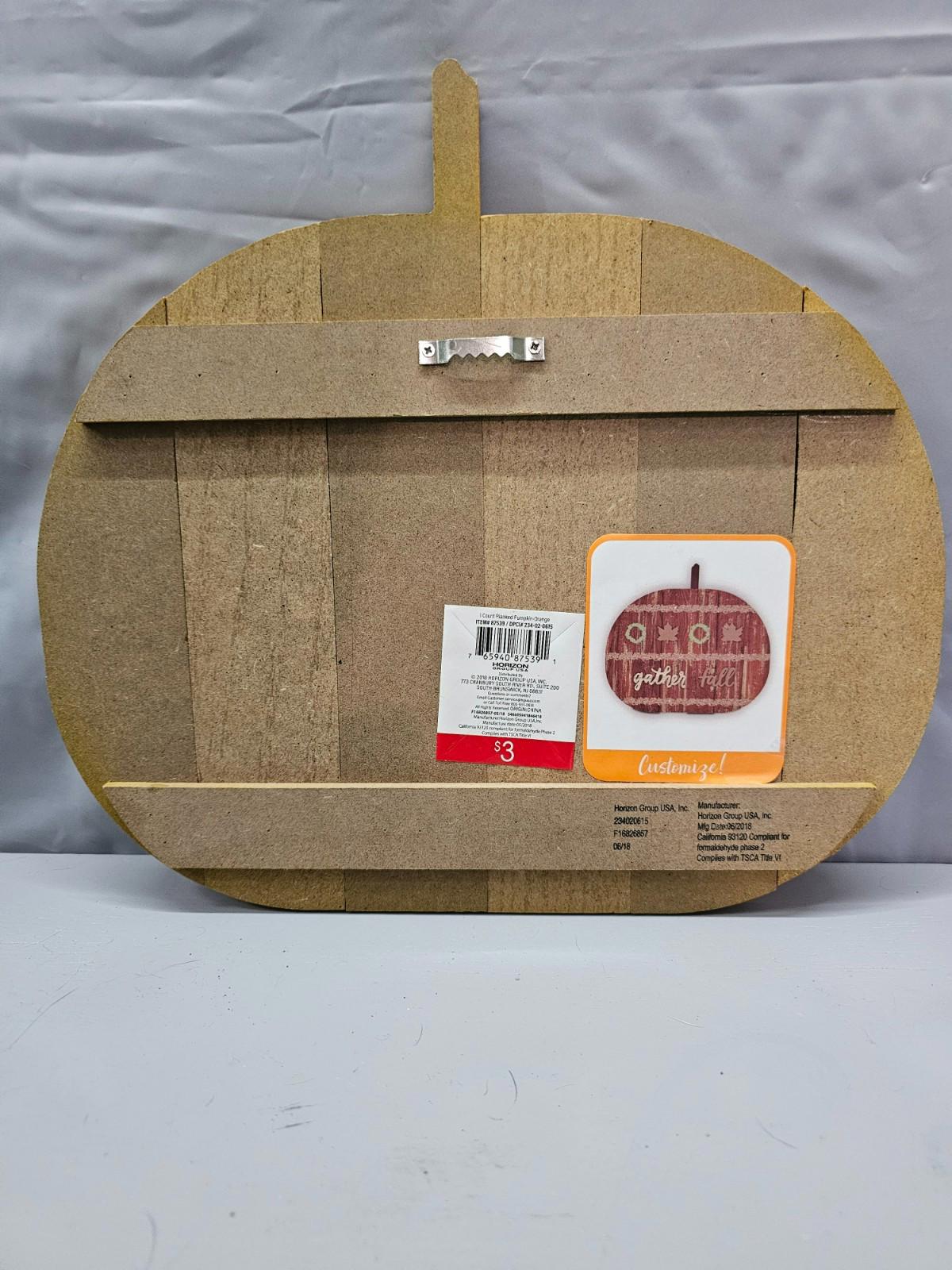 Wooden Pumpkin Sign Blank Craft Decor Piece