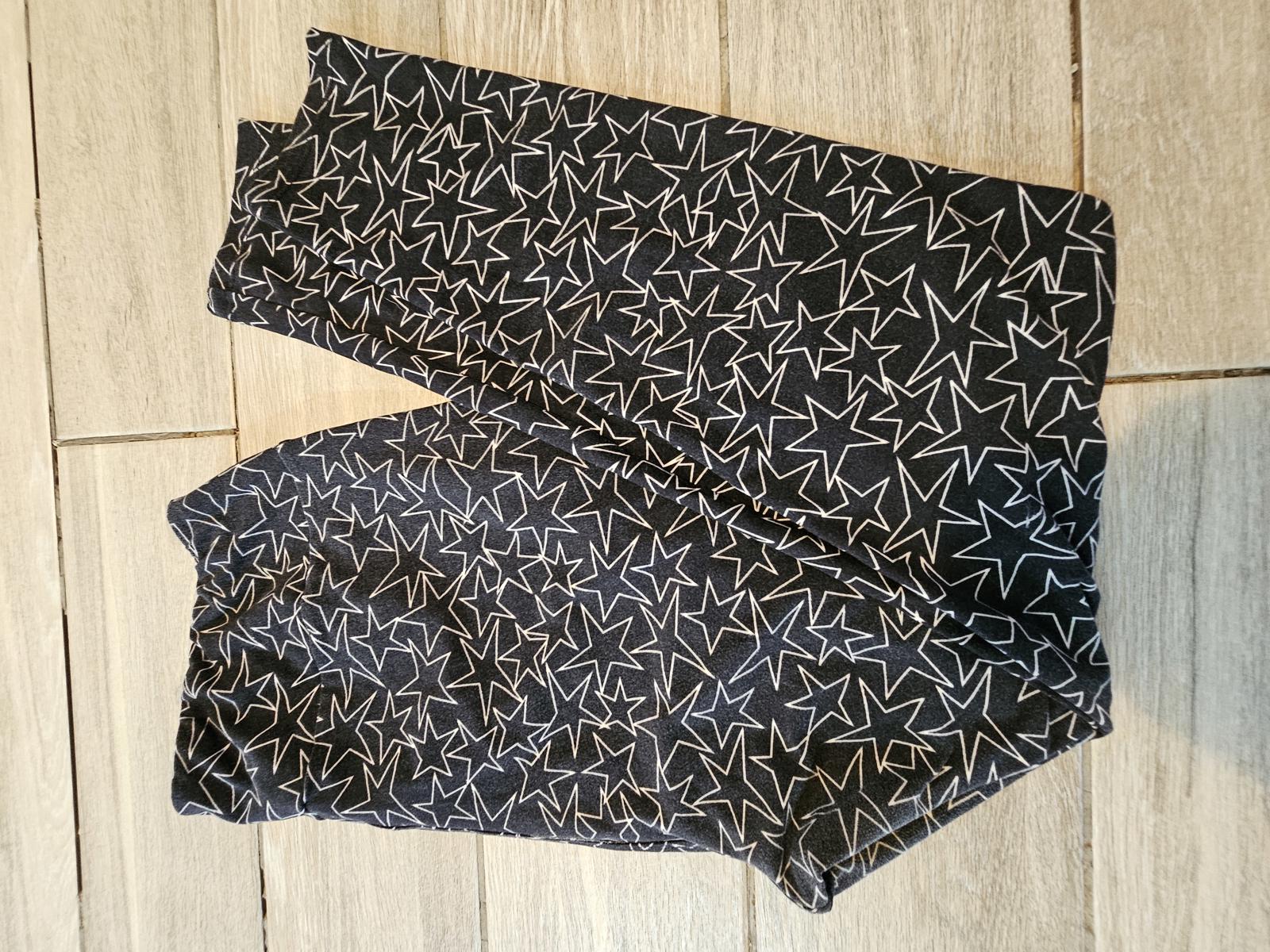 Lularoe TC Leggings Black White Star Print Soft Stretch Buttery