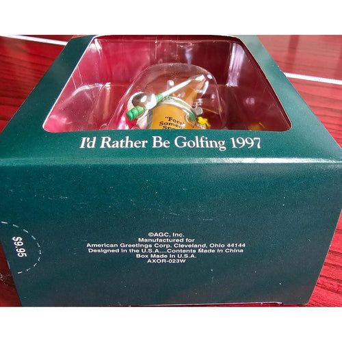 1996 American Greetings Id Rather Be Golfing Santa Collectible Ornament