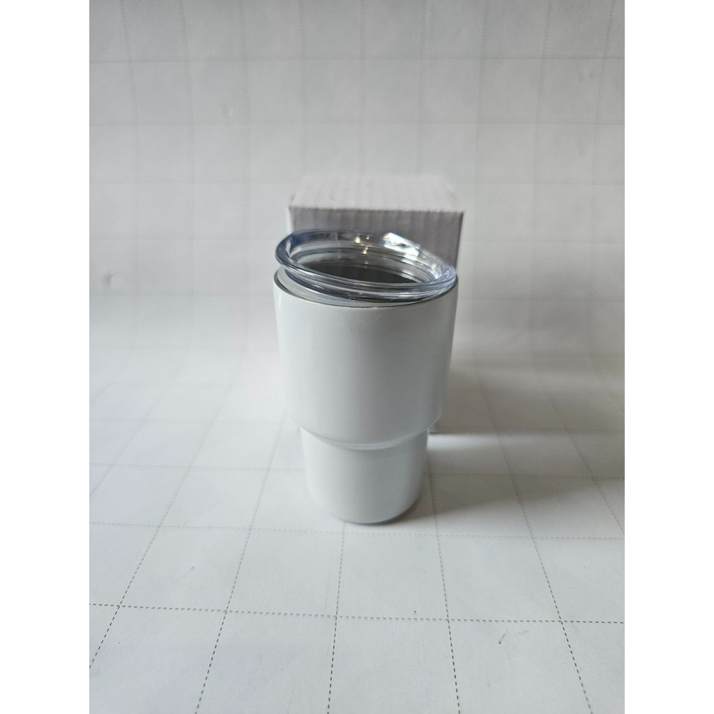 3 oz Sublimation Shot Glass Mini Tumbler with Lid & Straw – Stainless Steel