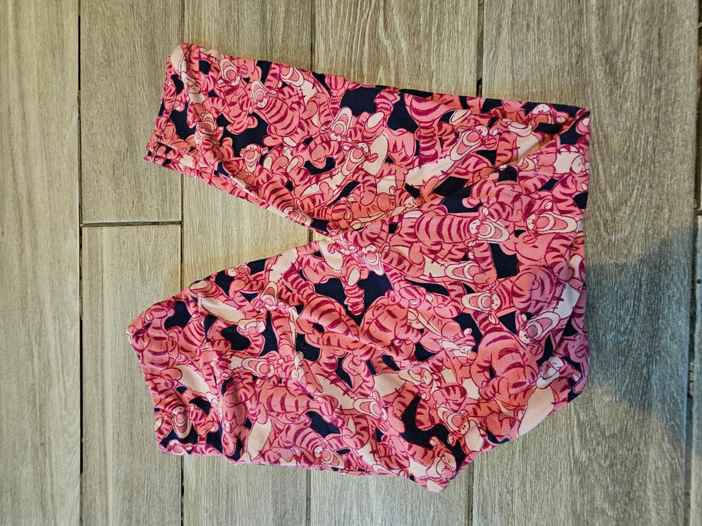 Lularoe OS Disney Leggings Pink Tigger Print Buttery Soft Winnie the Pooh