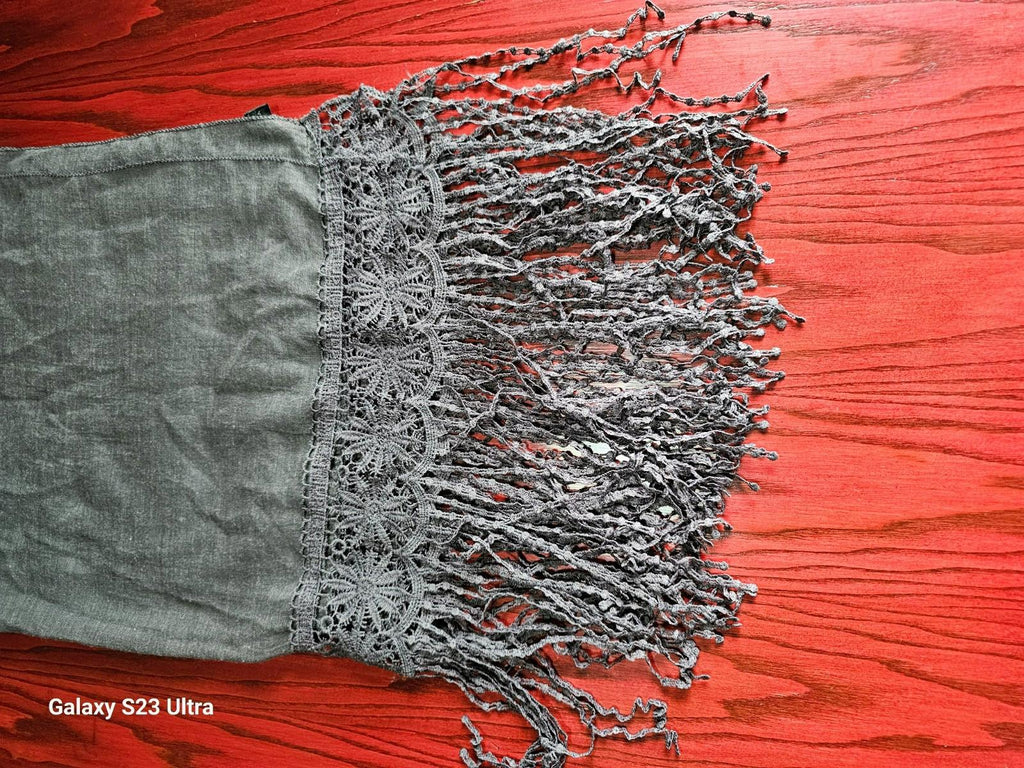 3-Pack Scarf Bundle – Sea Turtles, Ombre Ruffles, and Boho Lace Fringe
