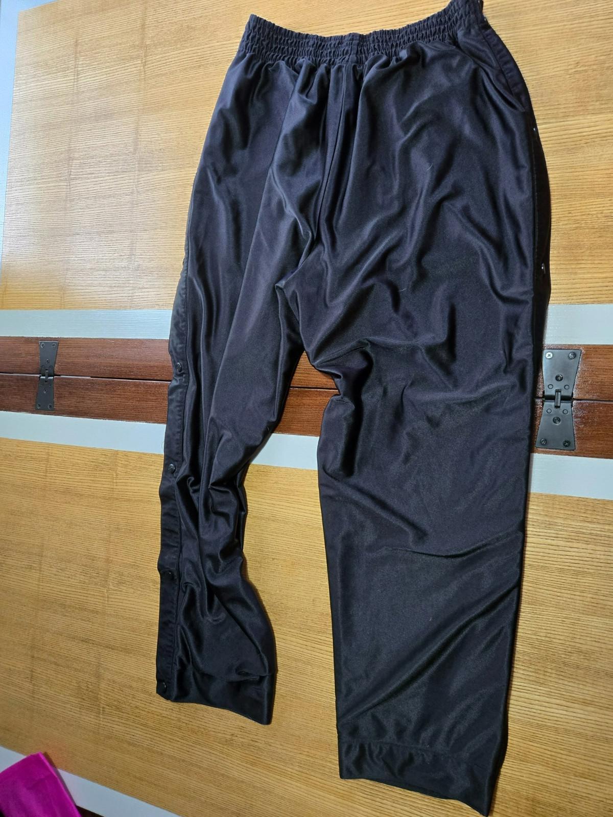 Starter Black Tearaway Snap Pants Medium Mesh Lined Retro Athletic