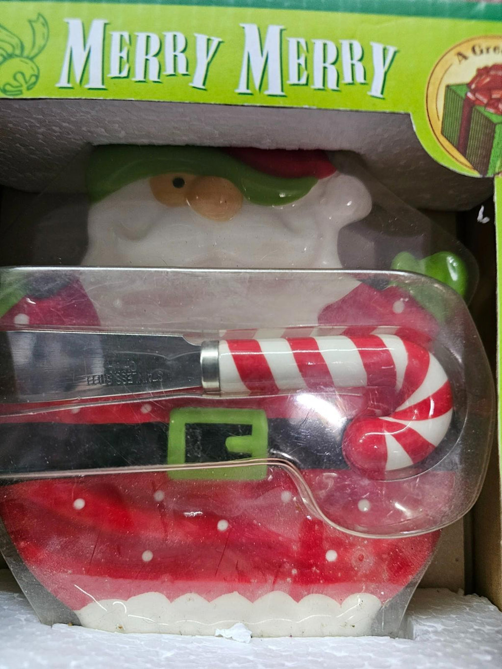 Cracker Barrel Ceramic Snowman Bowl and Stainless-Steel Spreader Still In Box