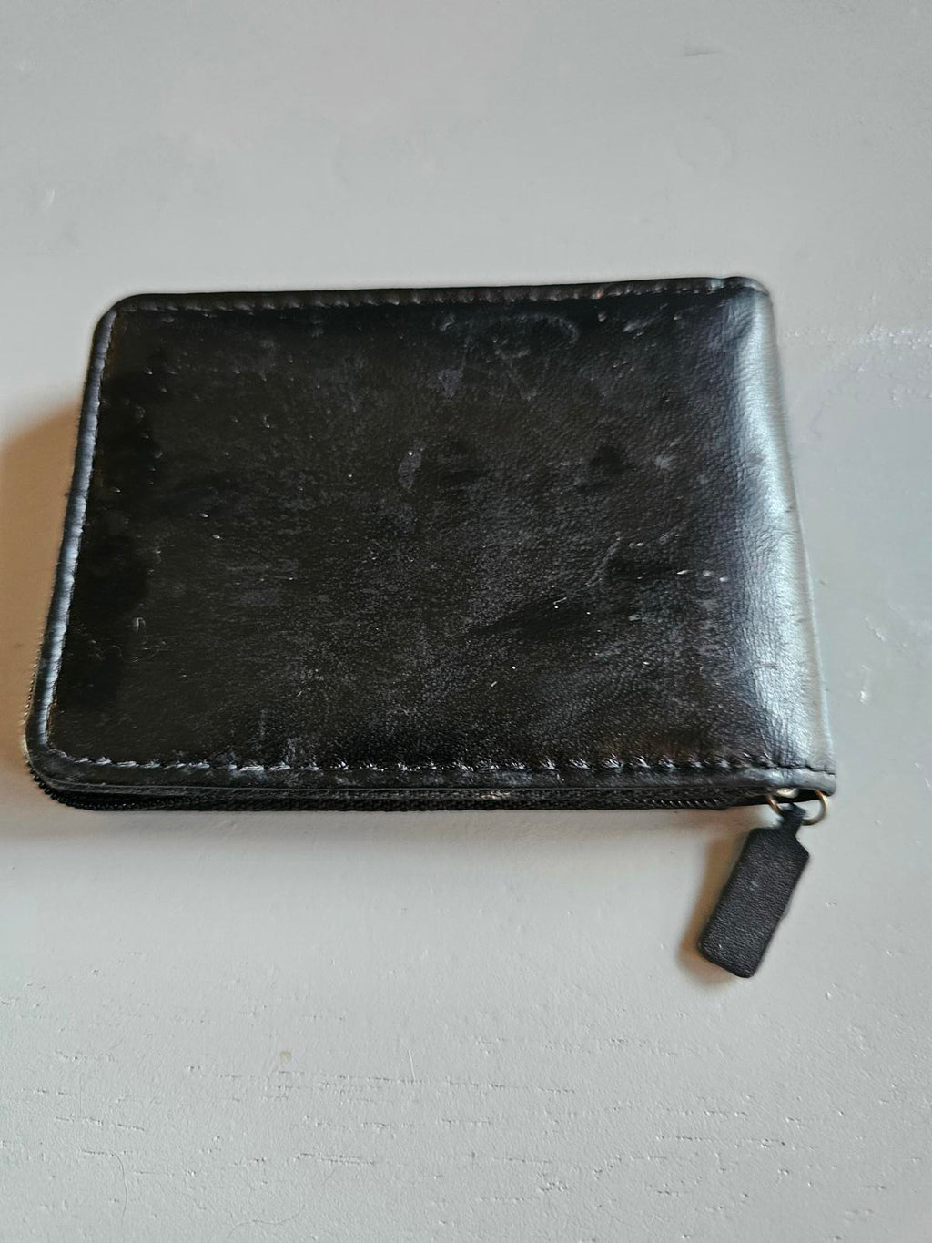 Nautica Black Genuine Leather Wallet – Zip Around Bifold ID Window & Card Slots