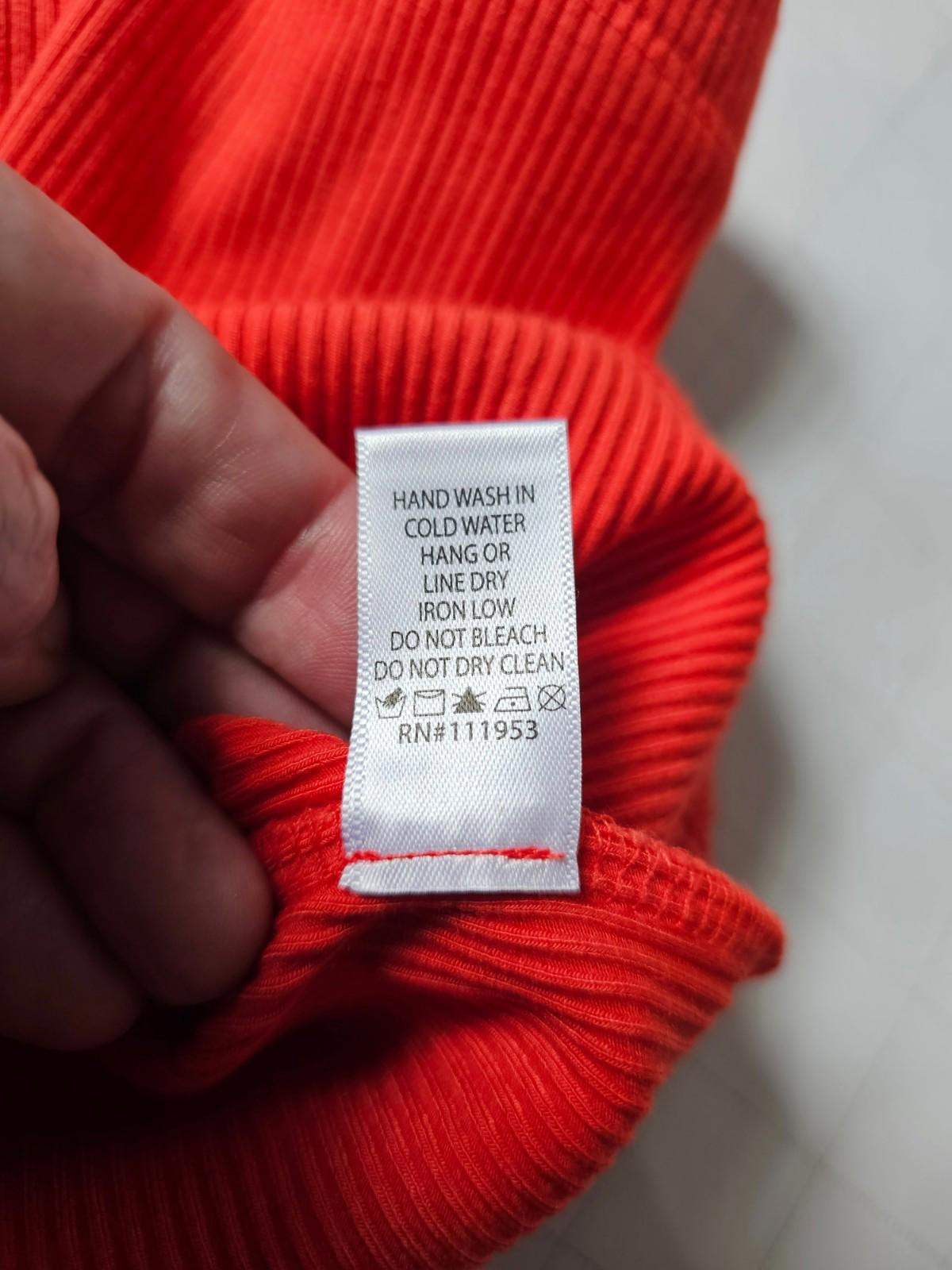 MOD On Trend Women’s Red Ribbed Cami Tank Top Size M