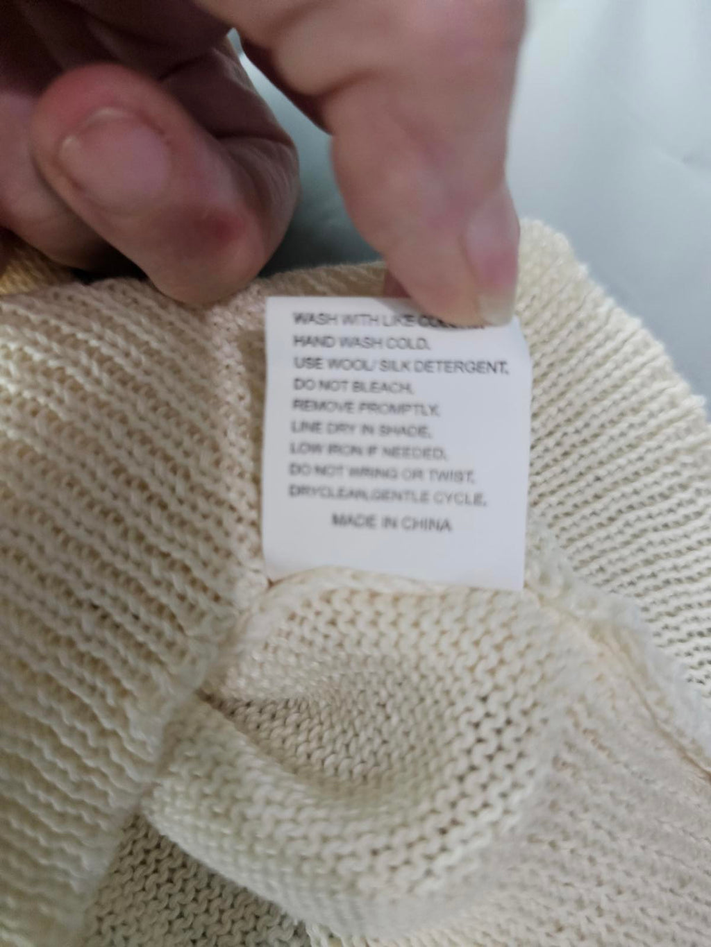 Cream Short Sleeve Pointelle Knit Sweater Top Lightweight Pullover Women's Small