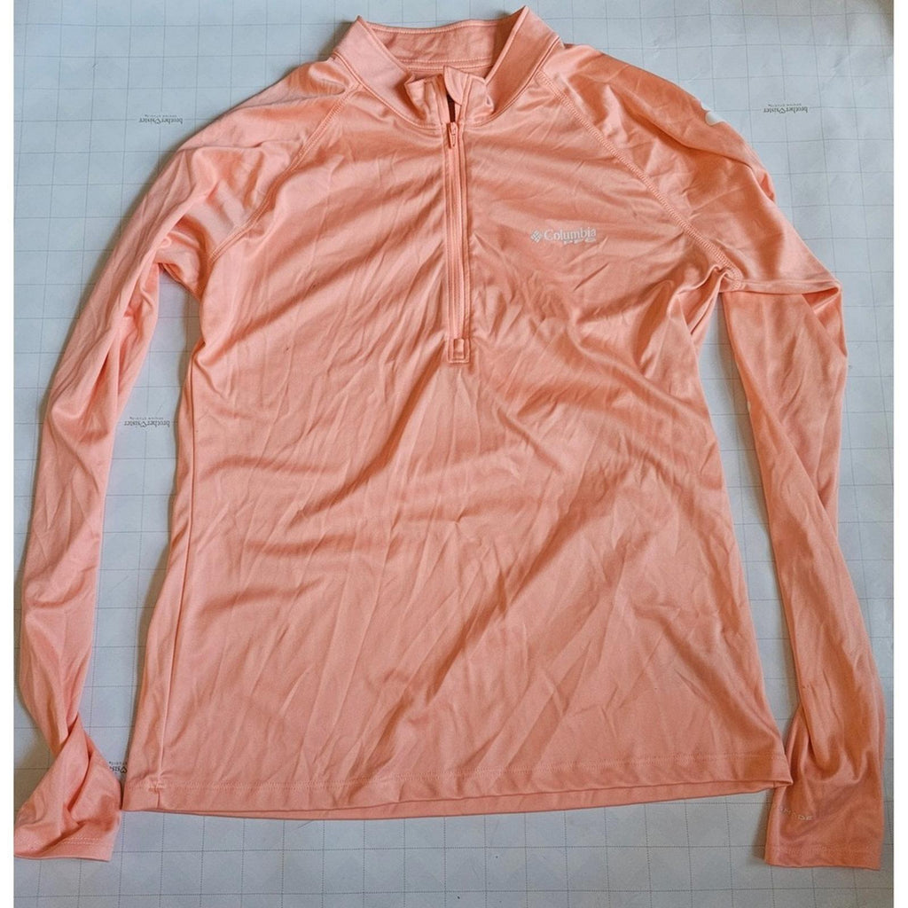 Columbia PFG I Shade Peach Half Zip Fishing Shirt Women's S