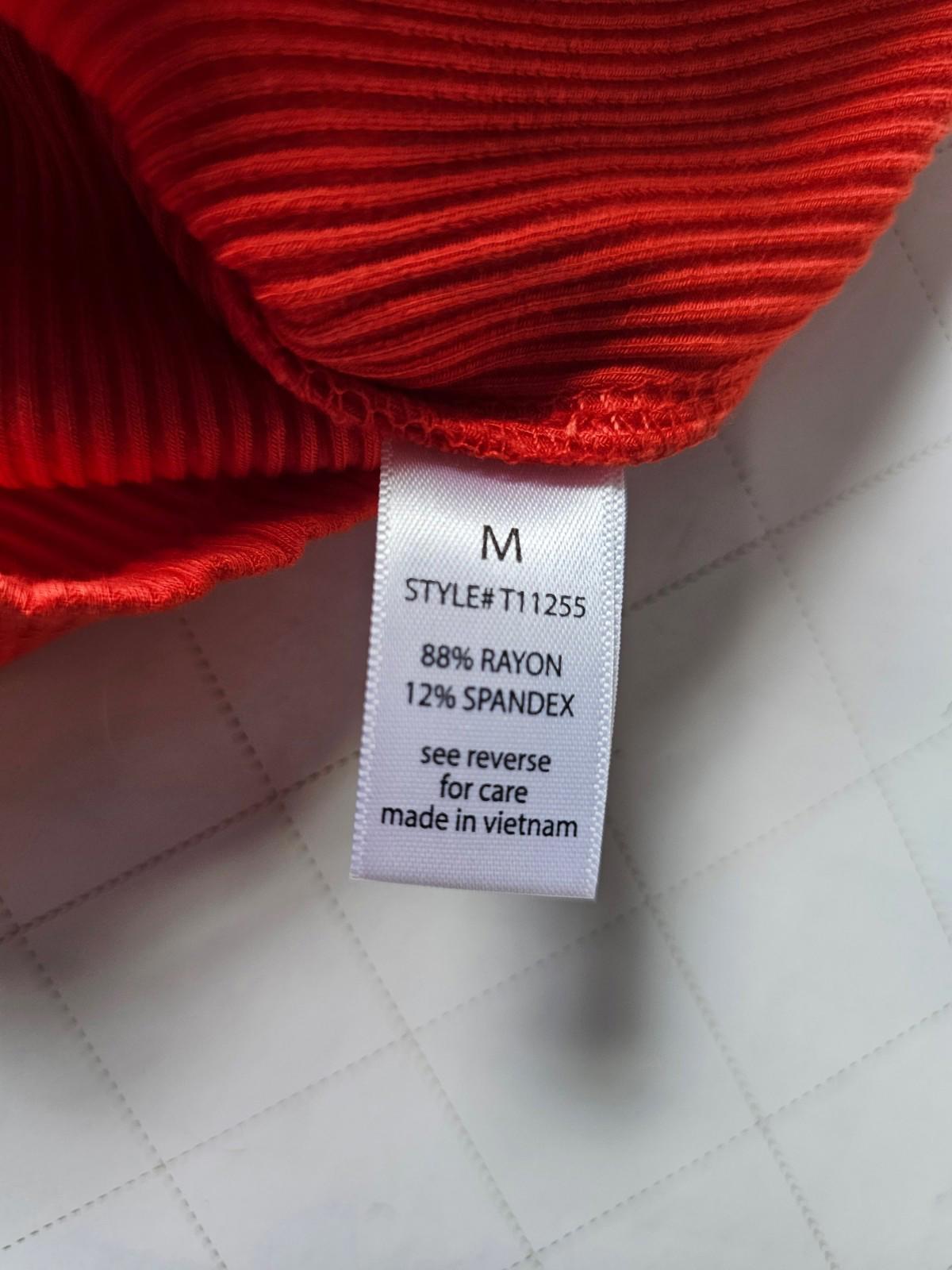 MOD On Trend Women’s Red Ribbed Cami Tank Top Size M