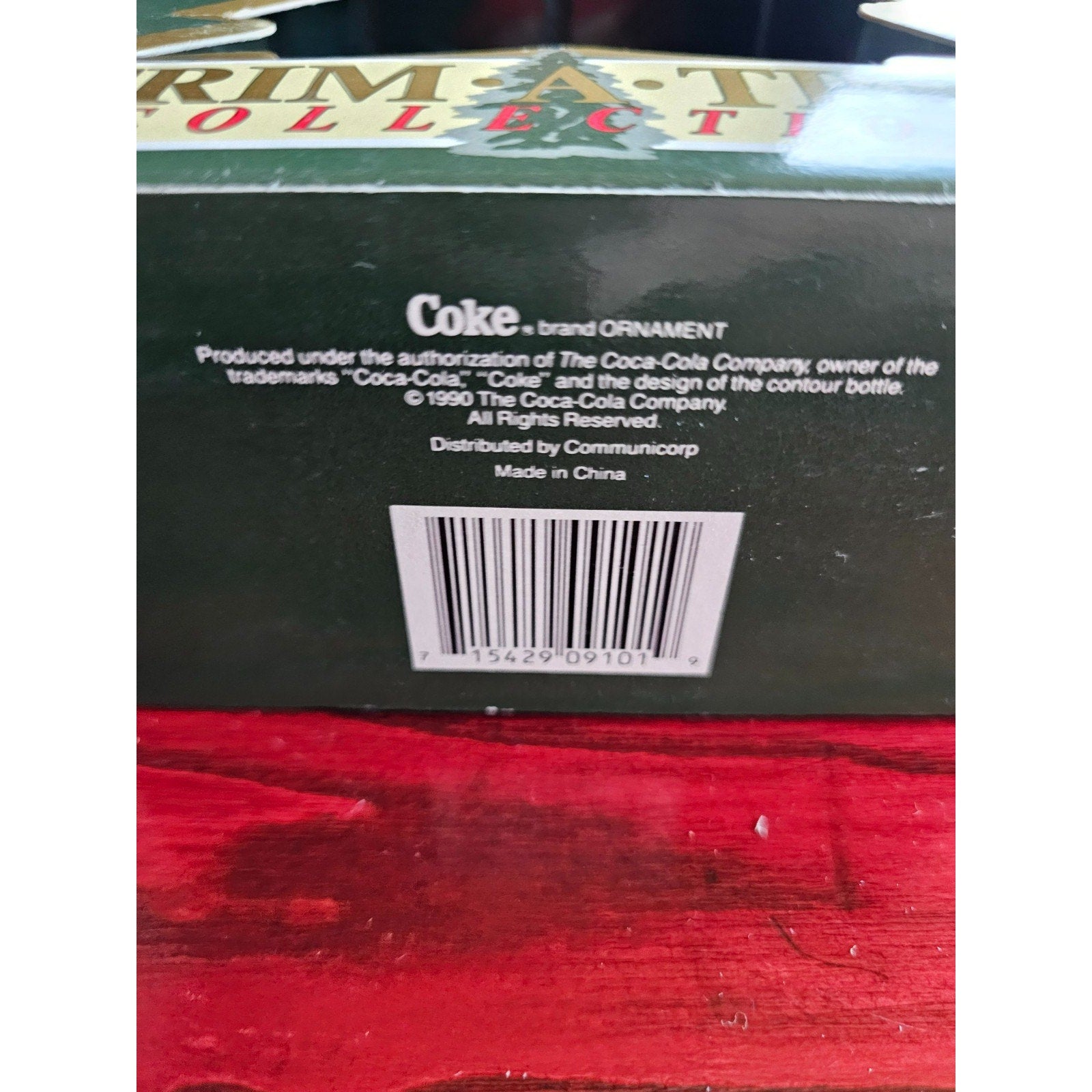 1990 Coca Cola Coke Trim A Tree “Away With Tired Thirsty Face” Santa Ornament