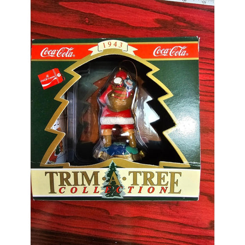 1995 Coca Cola Trim A Tree Ornament Travel Refreshed 1943 Santa Claus