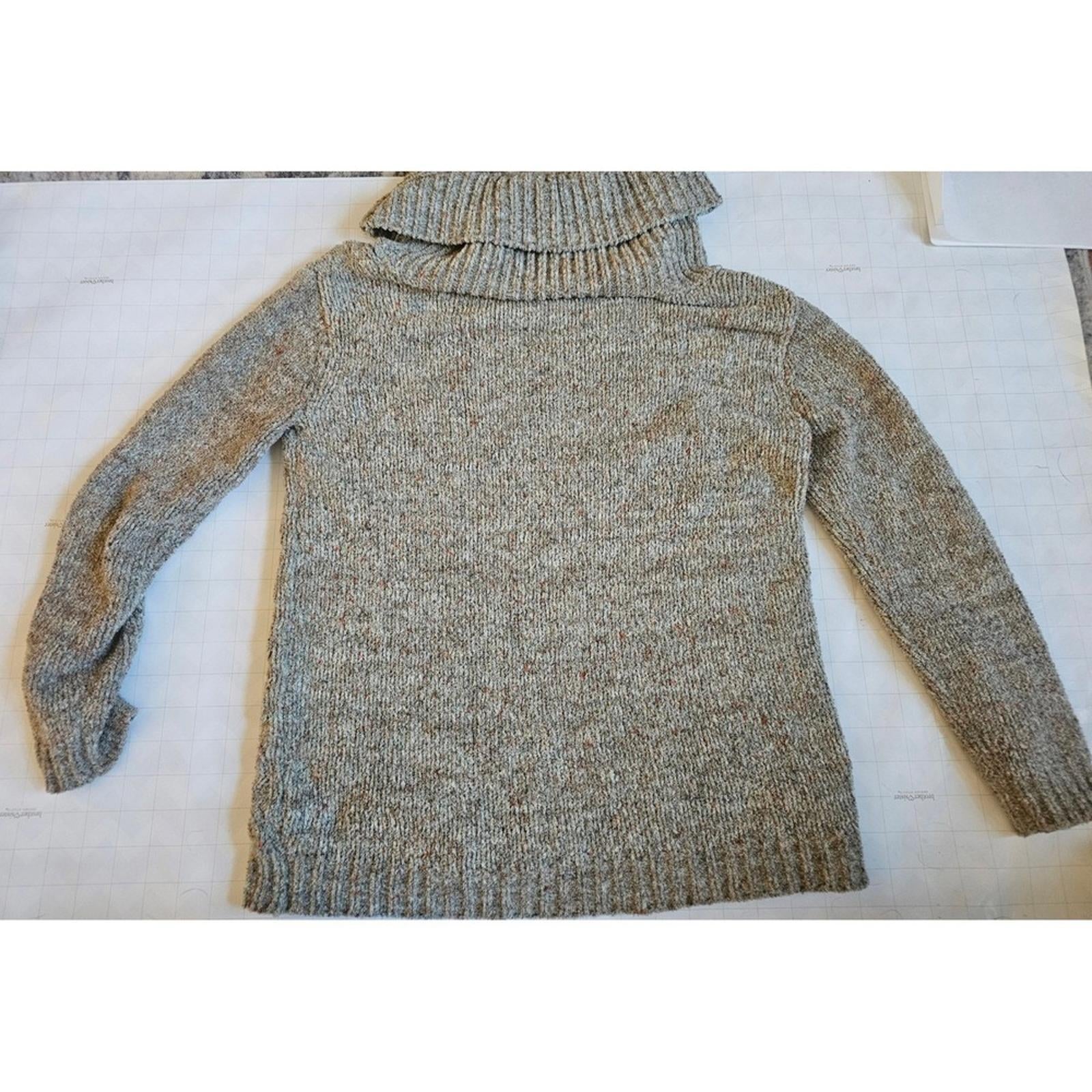 Moon and Madison Brown Cable Knit Cowl Neck Sweater Women's