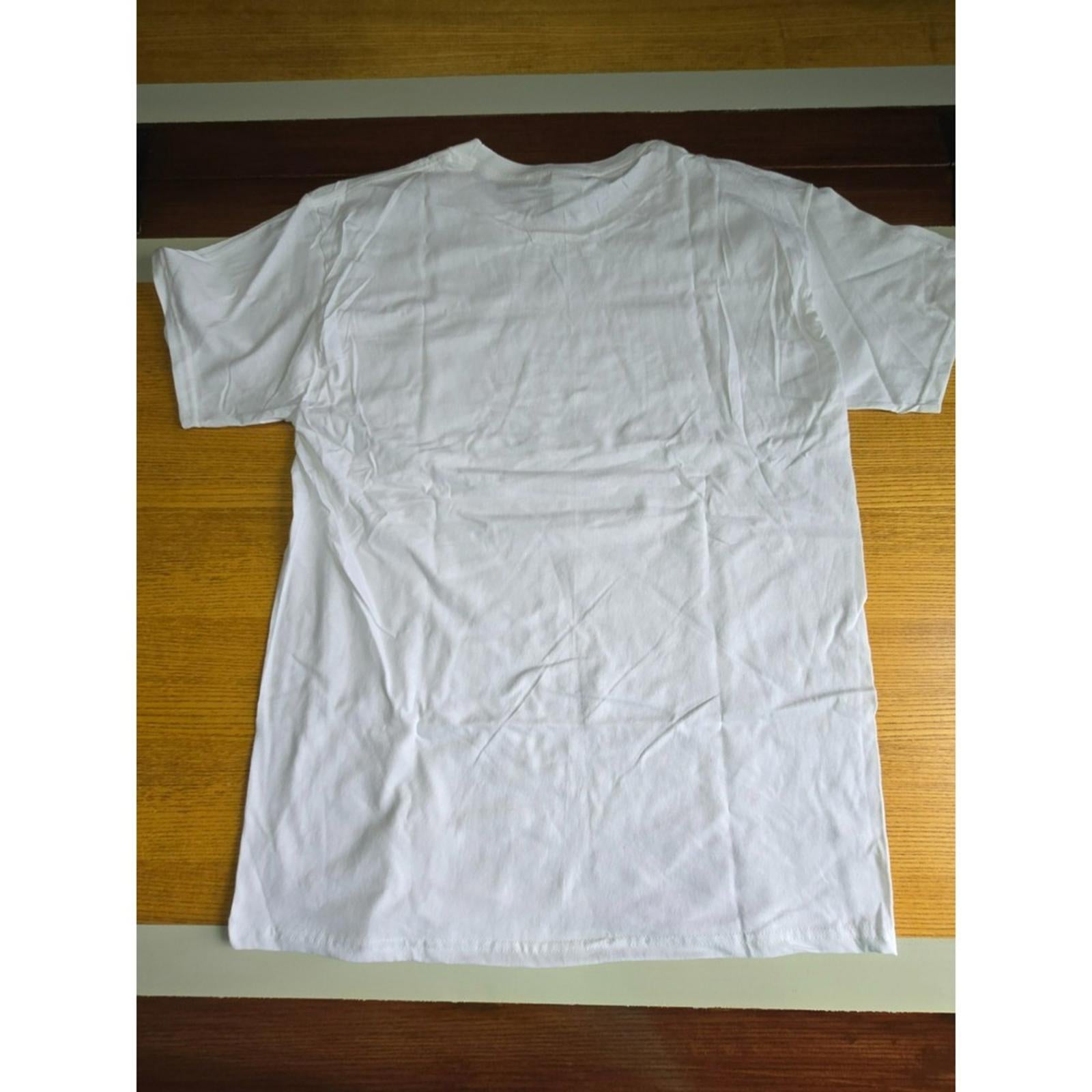 NEW Hanes White Crew Neck T Shirt Size M Mens Cotton Classic