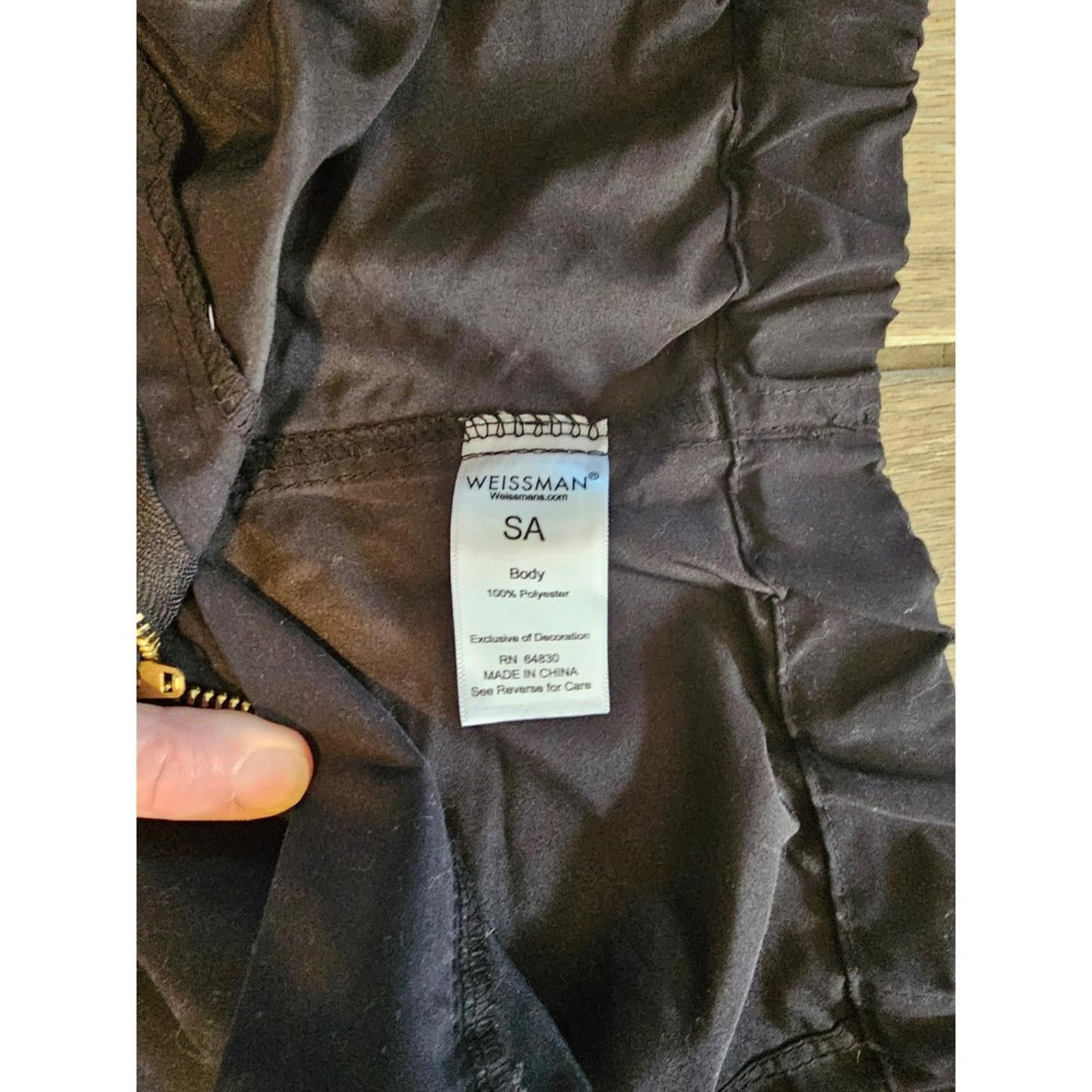 Weissman Black Dance Pants Small Adult Elastic Waist Drawstring Hem