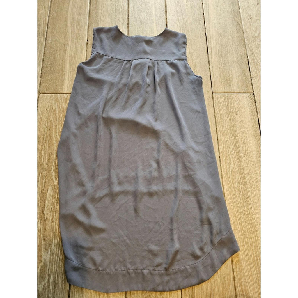 H&M Women's Gray Sleeveless Tunic Top Size 8 High Low Hem