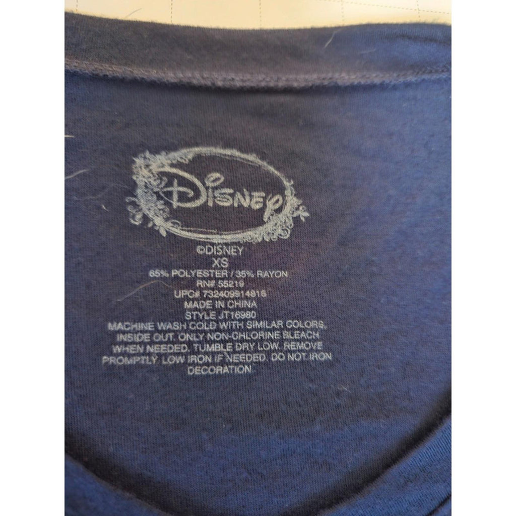Disney Womens Minnie Mouse Graphic Tee Navy Blue XS NWT