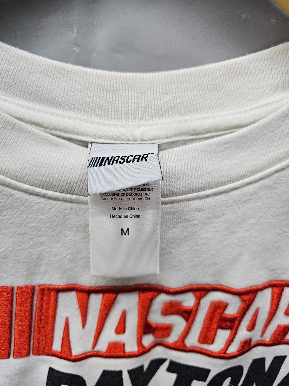 NASCAR Daytona 500 Sweatshirt White Gray Colorblock Crewneck Size Medium