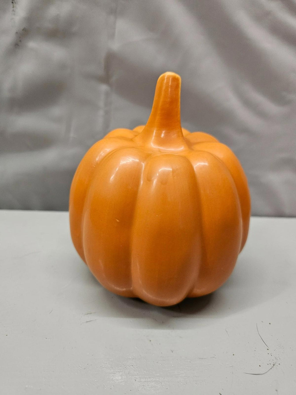 Ceramic Pumpkin Decor Orange Matte Fall Harvest Table Accent