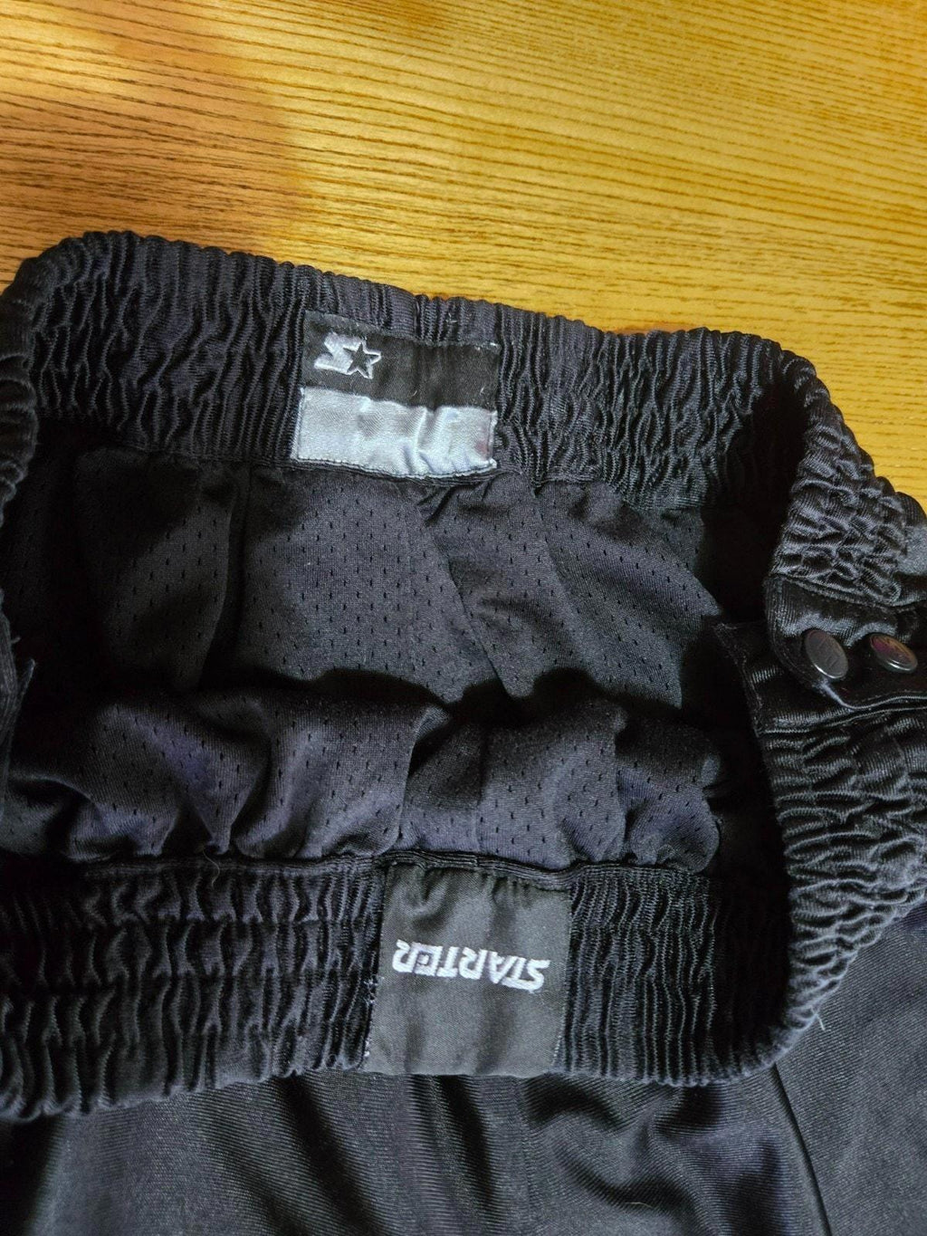Starter Black Tearaway Snap Pants Medium Mesh Lined Retro Athletic