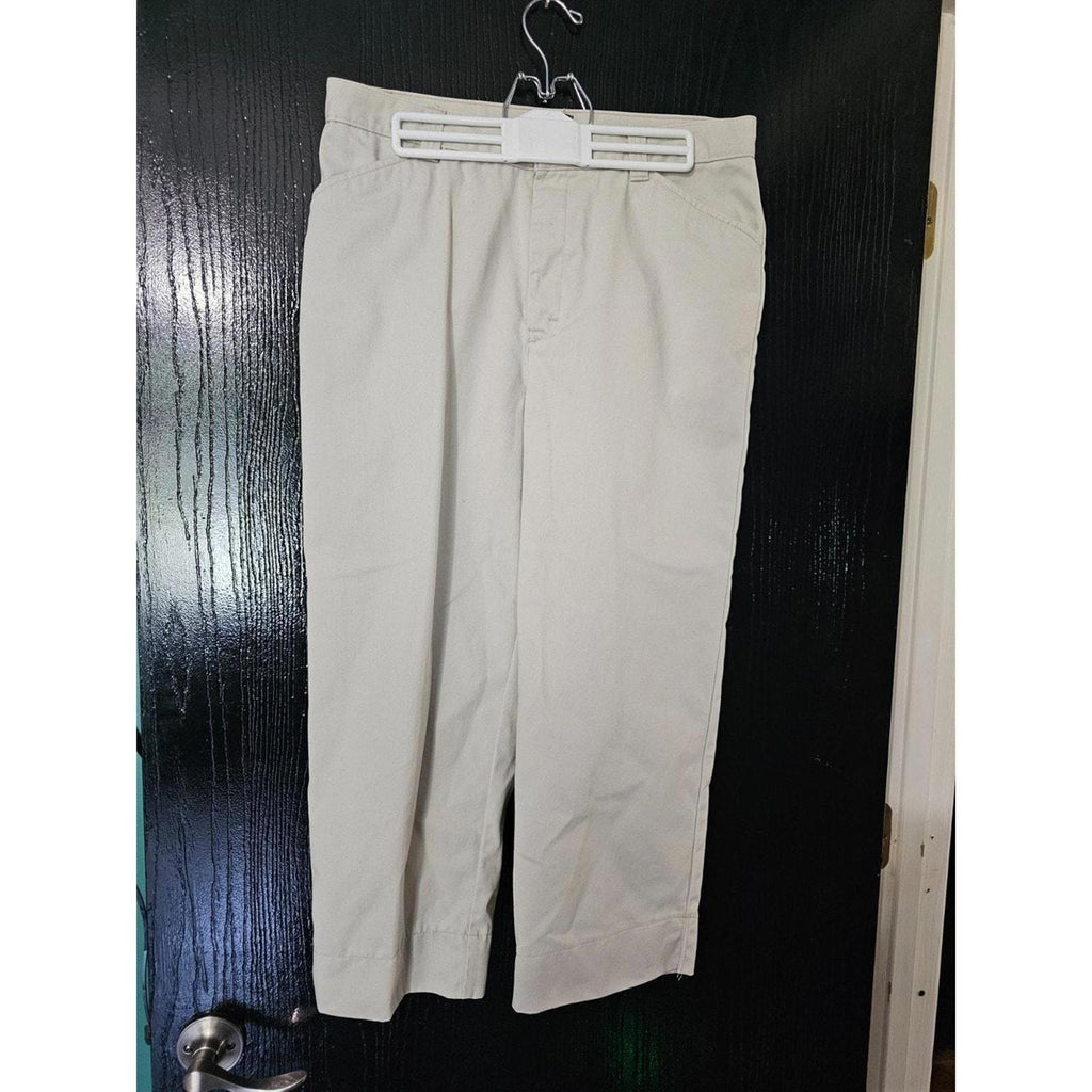 Riders Tan Khaki Pants Size 12M Straight Leg Stretch Comfort Fit