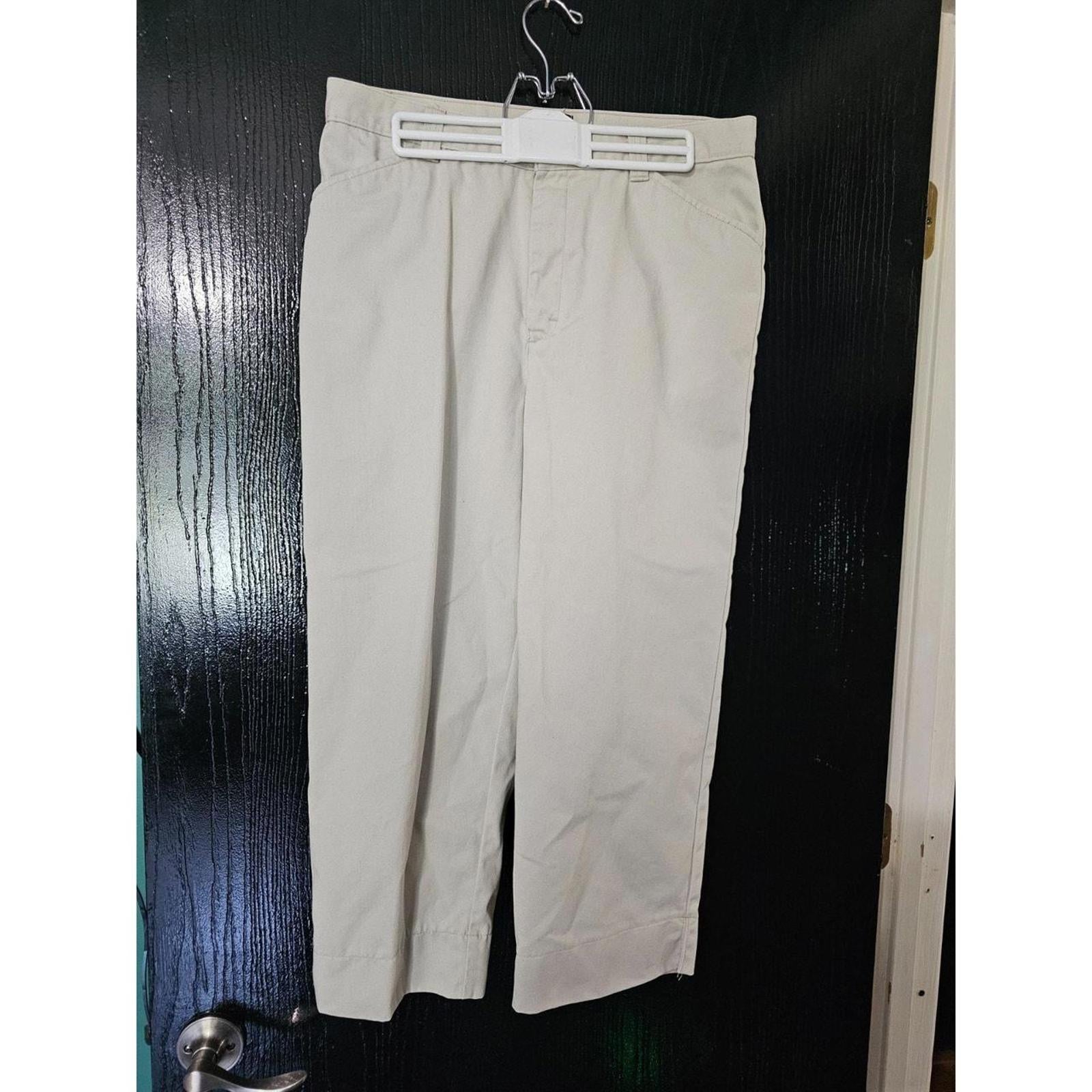 Riders Tan Khaki Pants Size 12M Straight Leg Stretch Comfort Fit