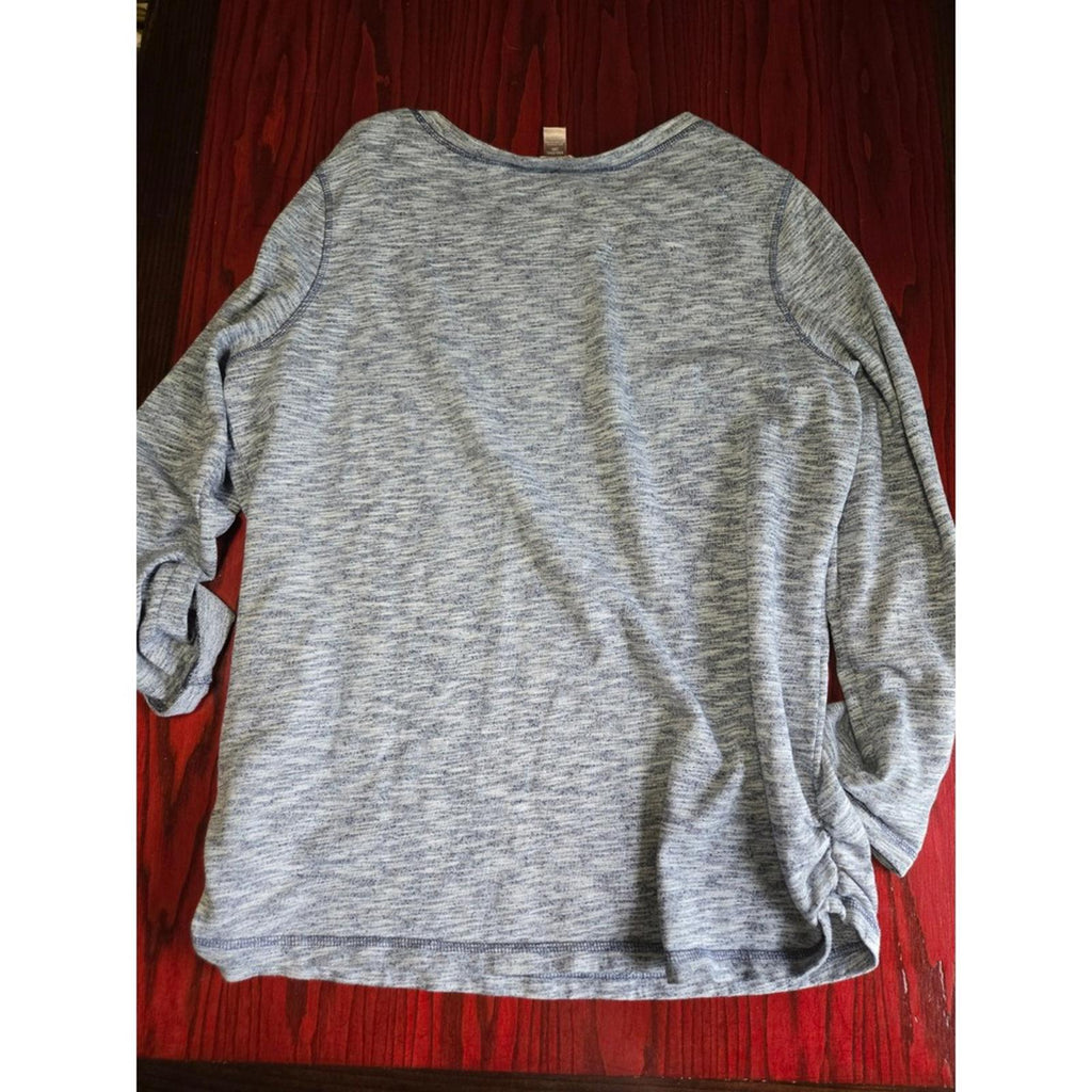 White Stag Heather Blue Long Sleeve Top Womens 2X 20