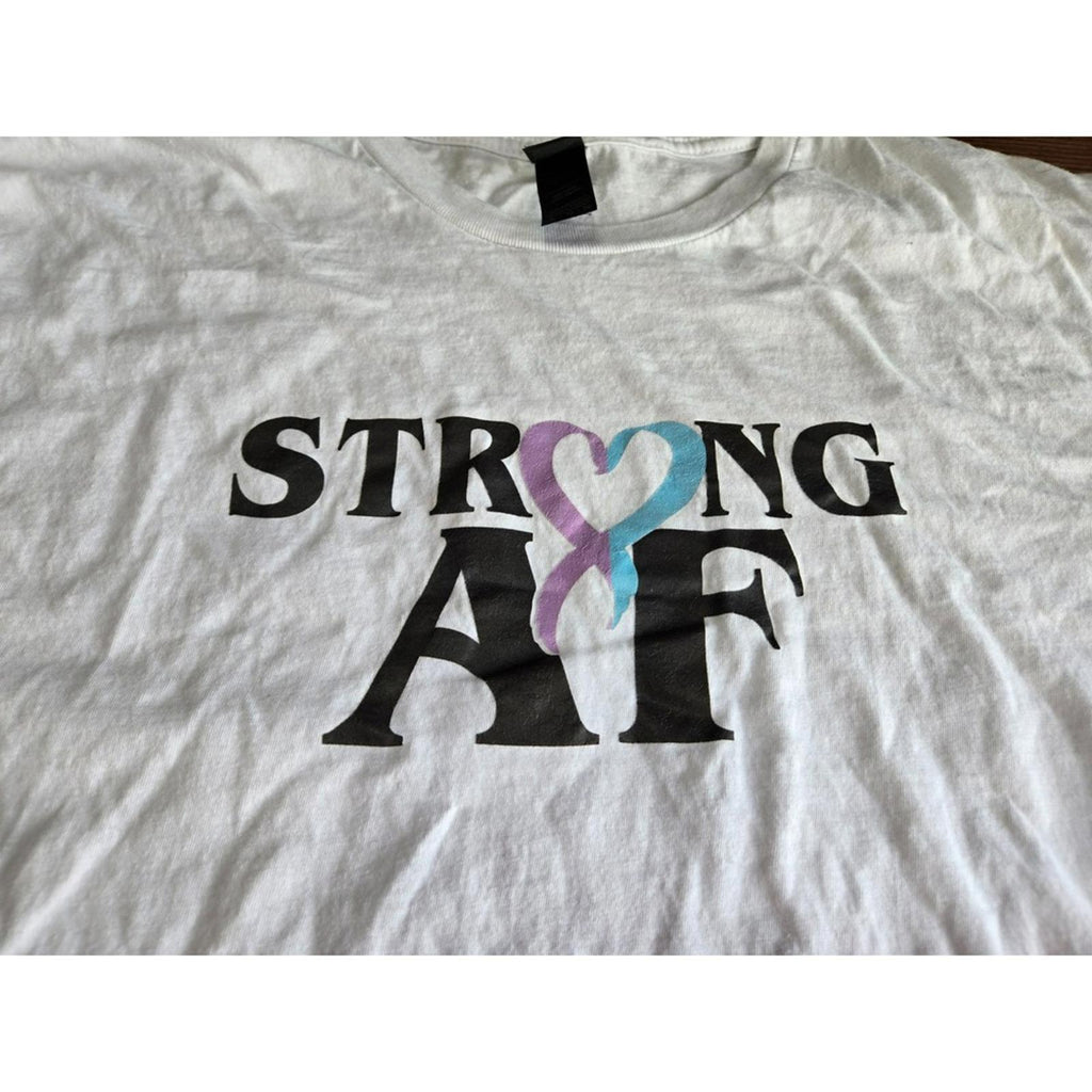 STRONG AF Graphic Tee XL Used Black T Shirt Casual Fitness